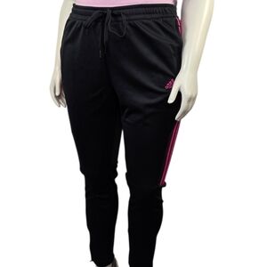 Adidas 2X Black Magenta AEROREADY Slim Zip Track Pants NWT